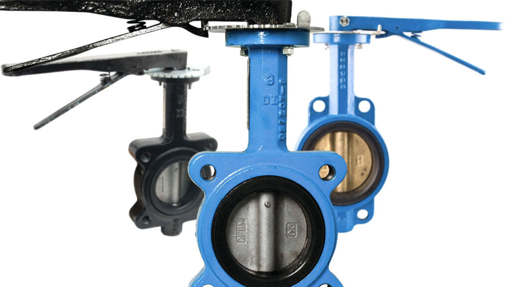 Actuated butterfly valves
